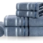 Jogo 5 Toalhas Gigantes Banhão Lumina 100% Algodão Karsten Cor Azul Sereno/azul Liso