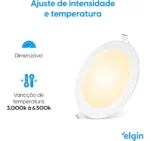 Luminária Led Redonda Embutir 24w Smart Wi-fi Elgin Cor Branco - Imagem 4