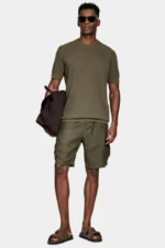 Tricot Aramis Manga Curta Algodão Piquet Oliva - Imagem 2