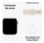 Apple Watch SE 3 GPS + Cellular • Caixa estelar de alumínio – 44 mm • Pulseira esportiva estelar – P/M - Distribuidor Autorizado - Imagem 8