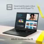 Notebook ASUS VivoBook Go 15 AMD Ryzen 5 7520U 8GB 512GB SSD KeepOS Tela 15,6" FHD Mixed Black - E1504FA-NJ732 - Imagem 3