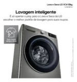 Lava e Seca LG Smart VC4 12kg Inox Look com Inteligência Artificial AIDD™ (CV5012PC4A) - - Imagem 2