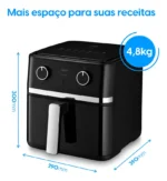 Fritadeira Air Fryer Gran Fry 8 Litros 110v 1.750w Preta Gre - Imagem 8