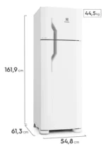 Geladeira Electrolux Cycle Defrost 260L Super Freezer Duplex Branca DC35A - Imagem 3