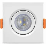 Kit 11 Spot Cob Direcionável Quadrado 5w Teto - Elgin Estrutura Branco Quente - Imagem 3