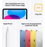 Apple Ipad 11 Geração, Chip A16, Wi-fi, 512gb - Azul Azul - Imagem 7
