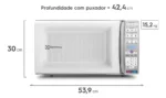 Micro-ondas Electrolux de bancada Branco com Função Tira Odor e Manter Aquecido 34L MEO44 - Imagem 3