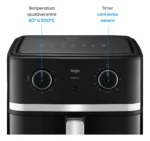 Fritadeira Air Fryer Gran Fry 8 Litros 110v 1.750w Preta Gre - Imagem 4