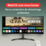 Monitor LG UltraWide Streaming 34SR60QC-B Tela curva WQuadHD (3440 x 1440) 21:9 de 34", WebOS, ThinQ Home, Air Play, Screen Share, Bluetooth - Imagem 4