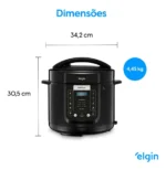 Panela De Pressão Digital Multi Cook 5l 900w Elgin Cor Preto Frequência 60 Hz - Imagem 3