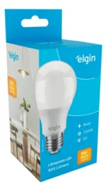 Kit 30 Lâmpadas Led 9w Bulbo Elgin Luz Amarela 3000k E27 - Imagem 8