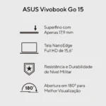 Notebook Asus Vivobook Go Core I3 N305 4gb 256ssd 15,6 Fhd Cool Silver - Imagem 2