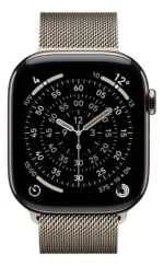 Apple Watch Series 11 GPS + Cellular - Caixa natural de titânio – 46 mm - Pulseira natural estilo milanês – M/G - Distribuidor Autorizado - Imagem 2