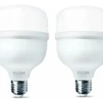 Kit 2 Lâmpadas Super Bulbo Alta Potência Led 50w 6500k Elgin Luz Branco-frio