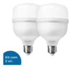 Kit 2 Lâmpadas Super Bulbo Alta Potência Led 20w 6500k Elgin Cor da luz Branco-frio 110V/220V - Imagem 2