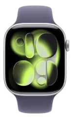 Apple Watch Series 11 GPS - Caixa prateada de alumínio – 46 mm - Pulseira esportiva roxo-névoa – P/M - Imagem 2