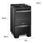 Fogão 4 Bocas Continental Preto Automático Com Toplimpafácil - Imagem 2