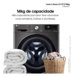 Lava E Seca Smart LG Vc2 Black Inox 14kg Cv9014bc2a - Imagem 2