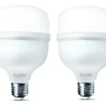 Kit 2 Lâmpadas Super Bulbo Alta Potência Led 20w 6500k Elgin 127/220v Branco-frio