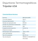 Disjuntor Tripolar Elgin 6a 10a 16a 20a 25a 32a 40a 50a 63a 63a - Imagem 3