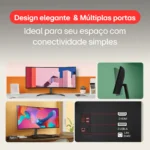 Monitor LG UltraWide Streaming 34SR60QC-B Tela curva WQuadHD (3440 x 1440) 21:9 de 34", WebOS, ThinQ Home, Air Play, Screen Share, Bluetooth - Imagem 9