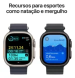 Apple Watch Ultra 2 GPS + Cellular • Caixa natural de titânio de 49 mm • Pulseira loop Alpina canela – M - Distribuidor Autorizado - Imagem 5