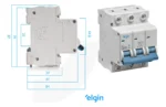 Disjuntor Tripolar 3 Polos 80a Termomagnético Curva C Elgin - Imagem 2