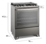 Fogão 5 Bocas Electrolux Experience Inox Timer Fe5tc 127/220v - Imagem 2