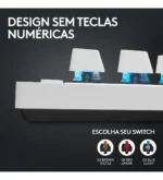 Teclado Gamer Sem Fio Logitech G PRO X TKL - Branco - Imagem 5