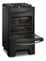 Fogão 4 Bocas Continental Preto Mesa De Vidro Fc4gb - Bivolt 110v/220v - Imagem 4