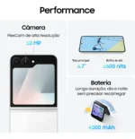 Samsung Galaxy Z Flip7 FE 128GB 8GB RAM Tela 6,7" Branco - Imagem 4