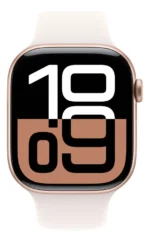 Apple Watch Series 10 GPS + Cellular • Caixa cor de ouro rosa de alumínio – 46 mm • Pulseira esportiva blush-clara – M/G - Imagem 2