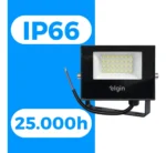 Kit 2 Refletores Projetor Led 50w Bivolt Branco Frio Elgin 127/220v Preto Branco-frio - Imagem 4