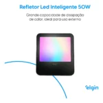 Refletor Smart Led - 50w Compatível Com Alexa E Google Home - Imagem 2