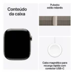 Apple Watch Series 11 GPS + Cellular - Caixa natural de titânio – 46 mm - Pulseira natural estilo milanês – M/G - Distribuidor Autorizado - Imagem 8