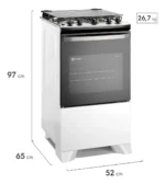 Fogão 4 Bocas Electrolux Mesa Inox, Perfectcook Fe4iw Bivolt 110v/220v - Imagem 2