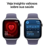 Apple Watch Series 11 GPS - Caixa prateada de alumínio – 46 mm - Pulseira esportiva roxo-névoa – P/M - Imagem 5