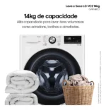Lava E Seca Lg Smart Vc2 14kg Branca Com Ia Cv9014wc2 - 127v 127v Branco - Imagem 5