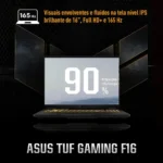 Notebook Asus Tuf Gaming F16 Fx608jhr Nvidia Rtx 5050 Intel Core I7 14650hx 16gb Ram 512gb Ssd Windows 11 Home Tela 16 165hz Nível Ips Cinza - Rv016w - Imagem 6
