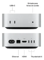Mac Mini Chip M4 Apple com CPU 10 núcleos GPU 10 núcleos Neural Engine 16 núcleos Memória unificada 16 GB e SSD 512 GB Distribuidor Autorizado - Distribuidor Autorizado - Imagem 2