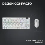 Teclado Gamer Sem Fio Logitech G PRO X TKL - Branco - Imagem 7