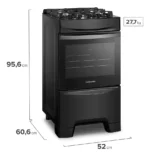 Fogão 4 Bocas Continental Preto Mesa De Vidro Fc4gb - Bivolt 110v/220v - Imagem 2