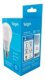 Kit 10 Lâmpadas Led 9w Bulbo Bivolt Branca Fria 6500k Elgin 127/220v Branco-frio - Imagem 5