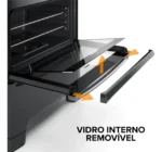 Fogão 5 Bocas Continental Preto Mesa De Vidro Fc5gb - Bivolt 110v/220v - Imagem 7