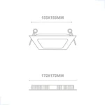 Plafon Led Quadrado 12w Branco Neutro 4000k Embutir Elgin - Imagem 2