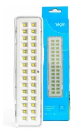 Luz De Emergência Luminária 30 Leds 2w Recarregável - Elgin Branco 127/220v - Imagem 2