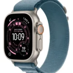 Apple Watch Ultra 3 GPS + Cellular • Caixa natural de titânio – 49 mm • Pulseira loop Alpina azul-clara – M - Distribuidor Autorizado