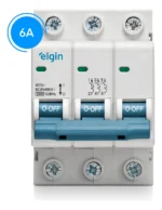 Disjuntor Tripolar Elgin 6a 3 Polos Din - Imagem 2