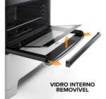 Fogão 5 Bocas Mesa De Inox Branco Continental Fc5ib 110v/220v - Imagem 6