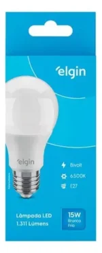 Kit 10 Lâmpadas Led 15w Bulbo Bivolt Branca Fria 6500k Elgin 127/220v Branco-frio - Imagem 6
